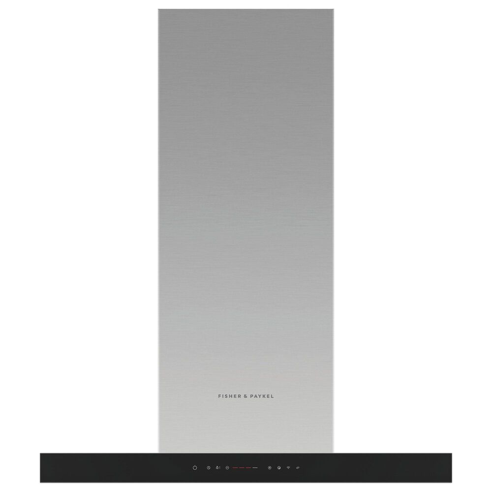 Fisher & Paykel 30" Wall Mount Box Chimney Smart Range Hood with Glass in Stainless Steel, , large