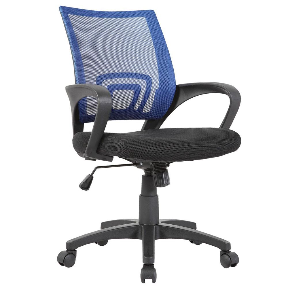 New Era Holding Group LTD Blue Mesh Back Desk Chair, , large