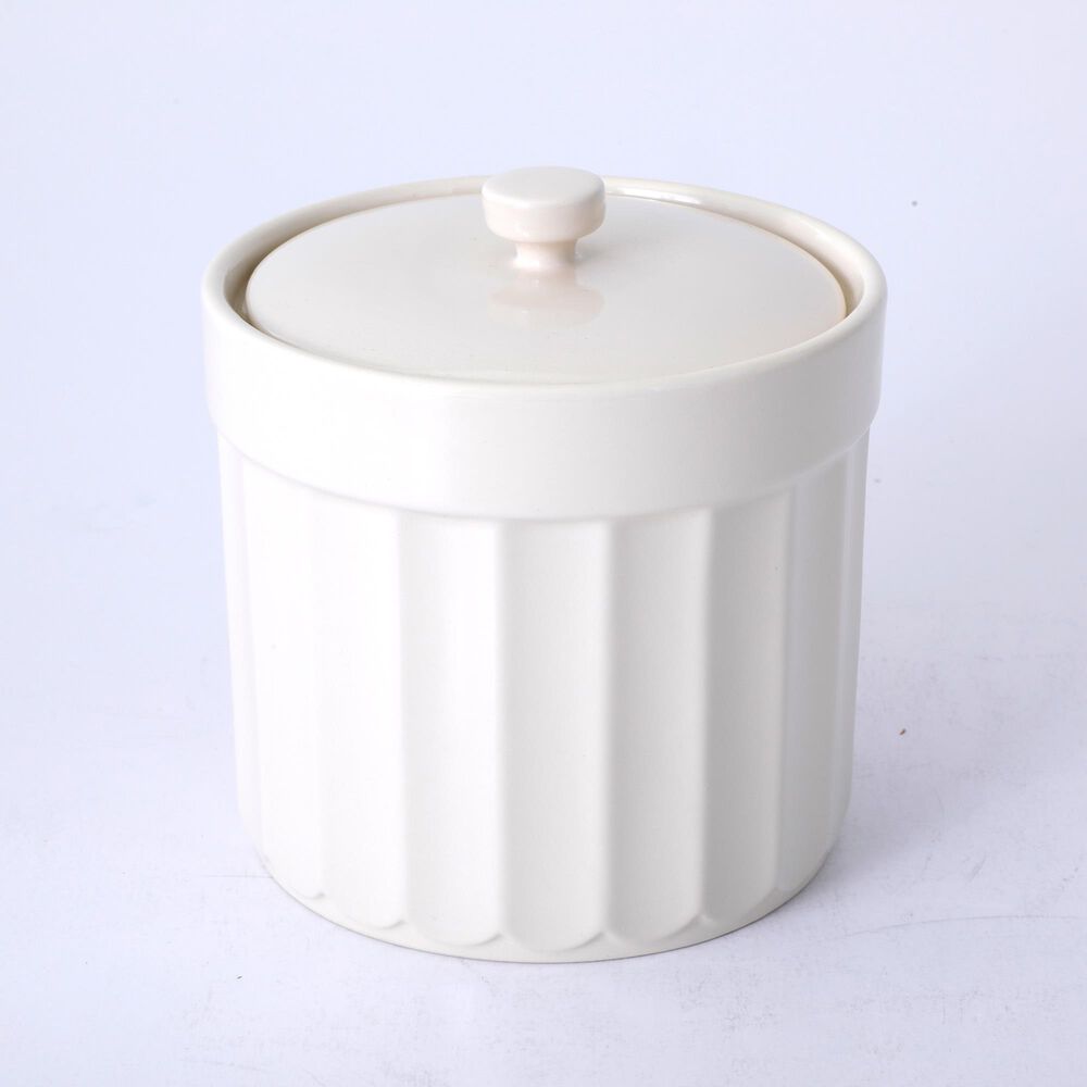 Gibson Overseas, Inc Broadbrook 1.3-Quart Canister with Lid in Cream, , large