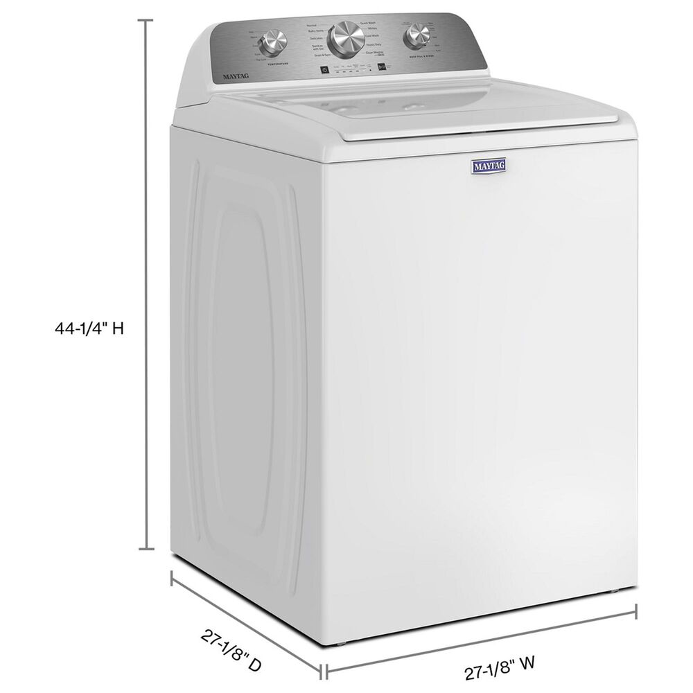 Maytag 4.3 Cu. Ft. Top Load Impeller Washer and 7.0 Cu. Ft. Electric Wrinkle Prevent Dryer Laundry Pair in White, , large