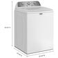 Maytag 4.3 Cu. Ft. Top Load Impeller Washer and 7.0 Cu. Ft. Electric Wrinkle Prevent Dryer Laundry Pair in White, , large