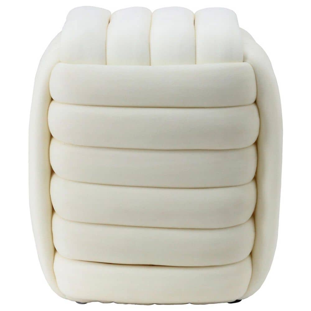 Sagebrook Home Machar 19&quot; Knot Stool in Cream, , large