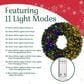 Timberlake 60" Large Christmas Wreath with 300 LED Lights in Green, , large