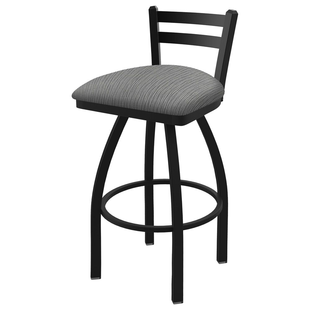 Holland Bar Stool 411 Jackie 25" Low Back Swivel Counter Stool with Black Wrinkle and Graph Alpine Seat, , large