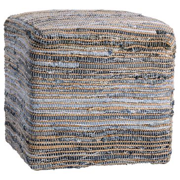 Blue Sun Designs Assam Ottoman in Jute and Denim, , large