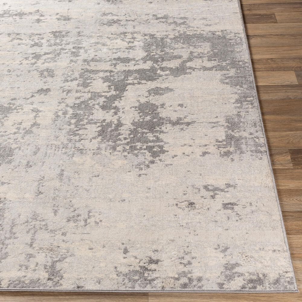 Surya Monaco MOC-2311 2&#39; x 3&#39; Silver Gray and Cream Scatter Rug, , large