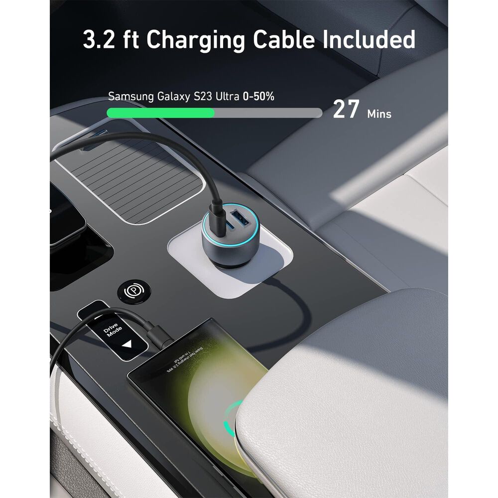 Anker 67W USB-C Car Charger in Black, , large