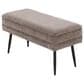Lumisource Neapolitan Storage Bench with Brown Cushion in Black, , large