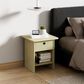 HOMLUX 1-Drawer Modern Nightstand with Open Shelf in Cream (Set of 2), , large