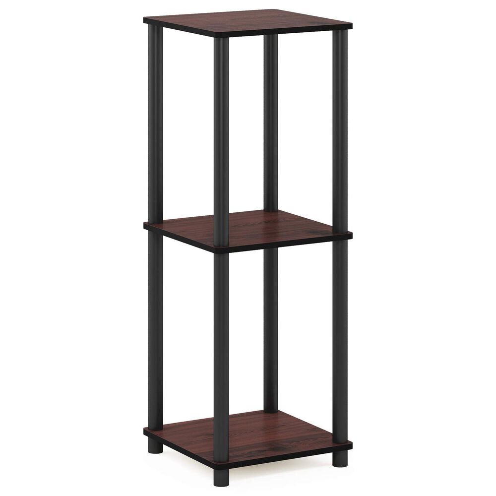HOMLUX Turn-N-Tube End Table in Dark Cherry and Black (Set of 2), , large