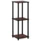 HOMLUX Turn-N-Tube End Table in Dark Cherry and Black (Set of 2), , large