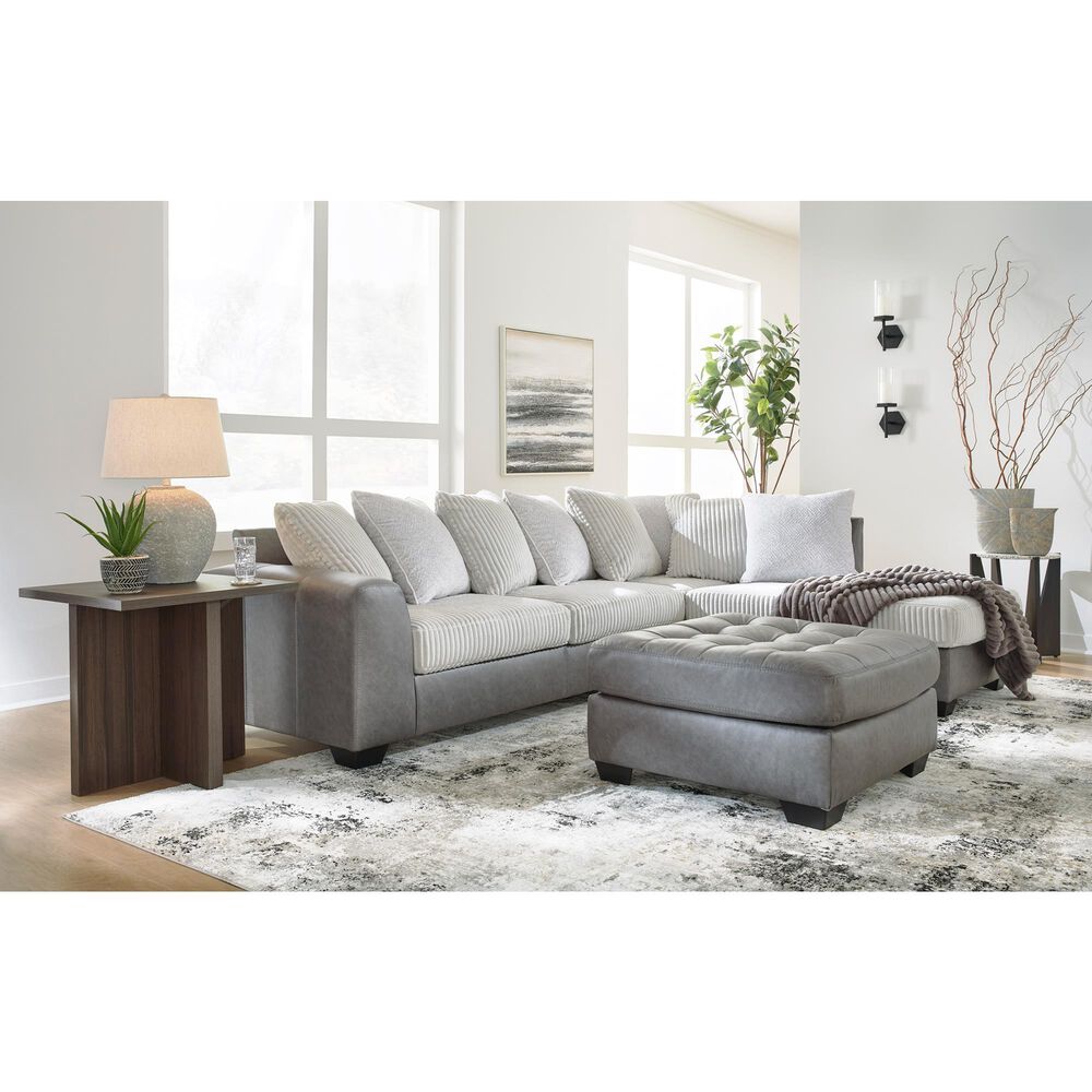 Ashley Clairette Court 2-Piece Right Facing Sectional with Chaise in Alloy, , large