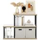 HOMLUX 3-Tier Ladder Display Bookshelf in White and Black, , large