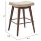 Zuo Modern Divat Counter Stool in Beige & Walnut, , large