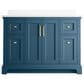 Kohler Charlemont 48" Single Bathroom Vanity in Tidal Blue with 3 cm White Quartz Top and Rectangular Sink, , large
