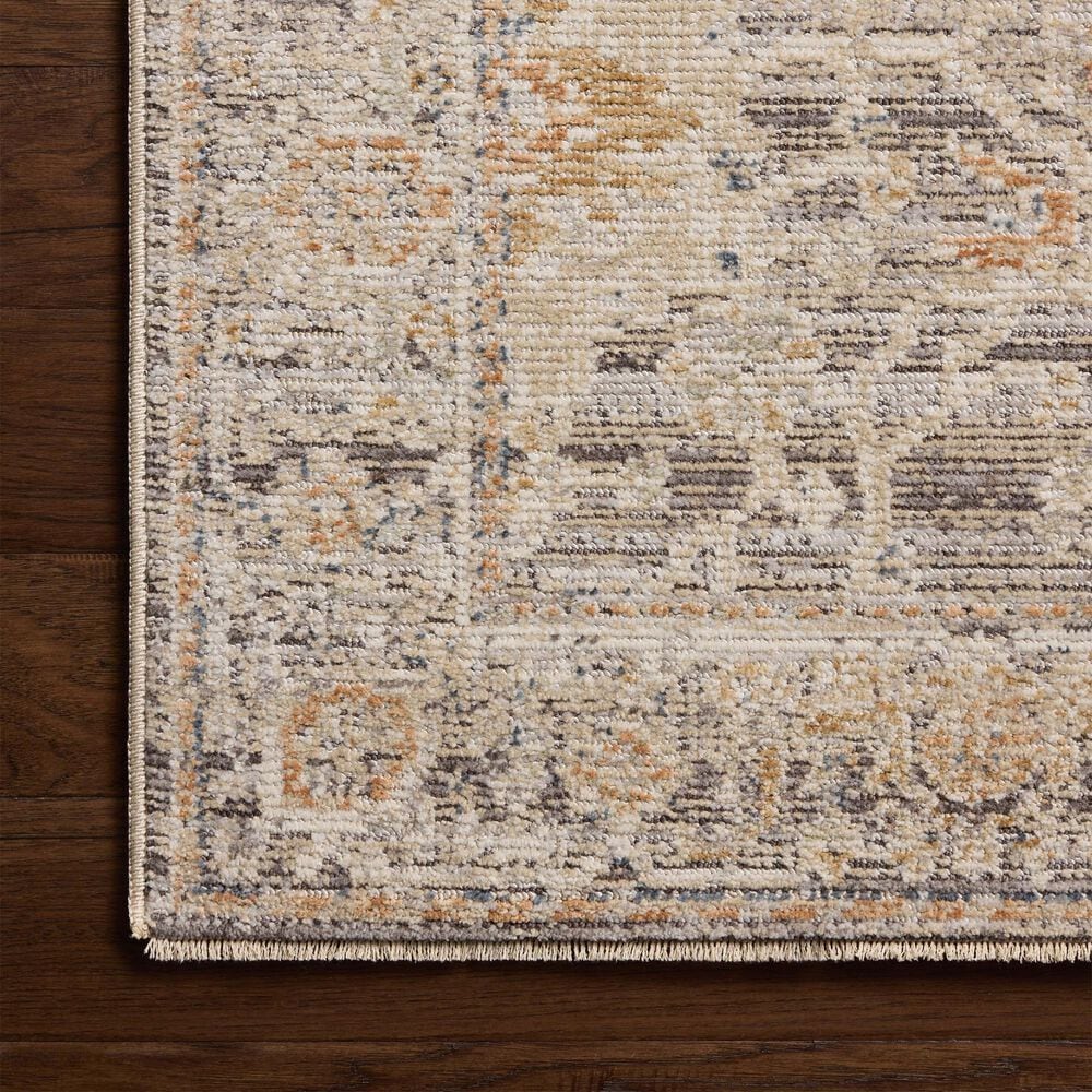 Loloi Milena Charcoal and Apricot 4' x 7'6" Area Rug, , large