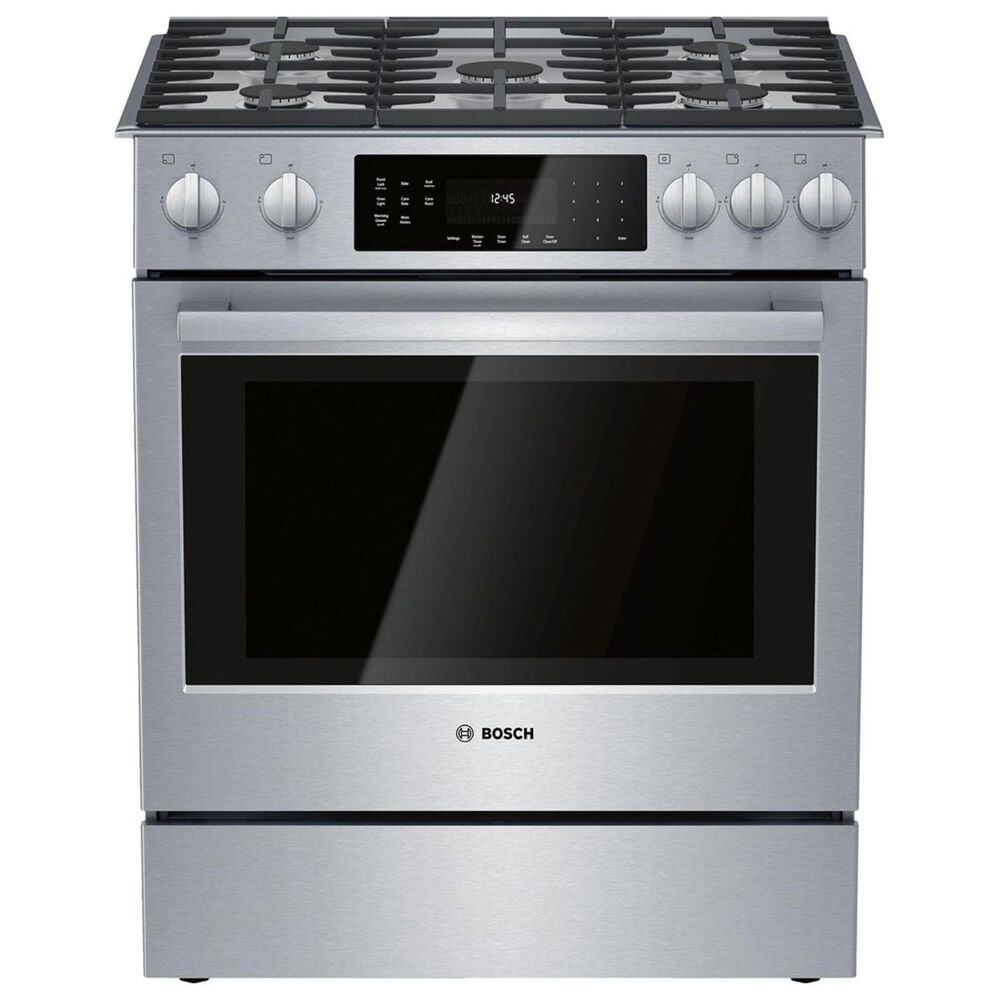 Bosch 4.8 Cu. Ft. Slide-In Gas Convection Range in Stainless Steel, , large