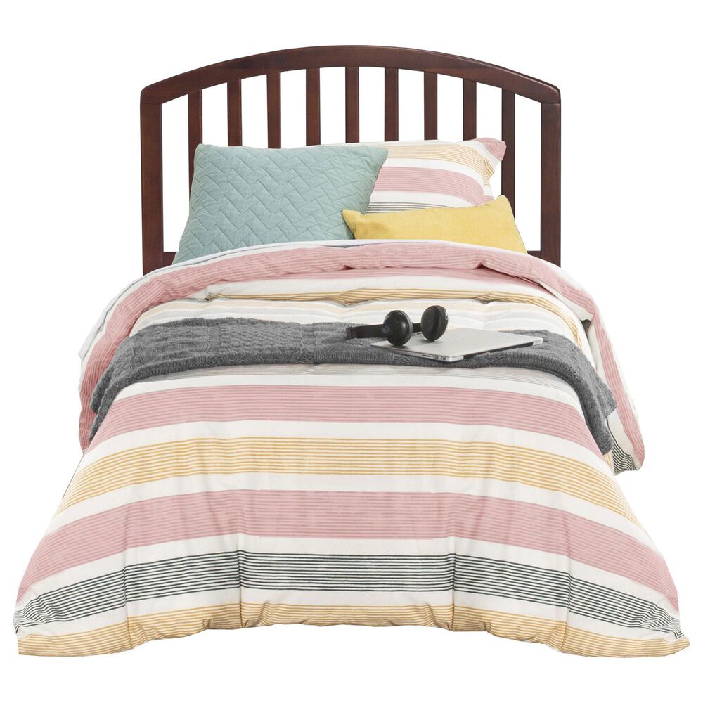 Richlands Furniture Carolina Twin Slat Headboard and Bedframe in Walnut, , large