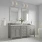 James Martin Vanities Brittany 72" Double Bathroom Vanity in Urban Gray with 3 cm Victorian Silver Quartz Top and Rectangular Sinks, , large