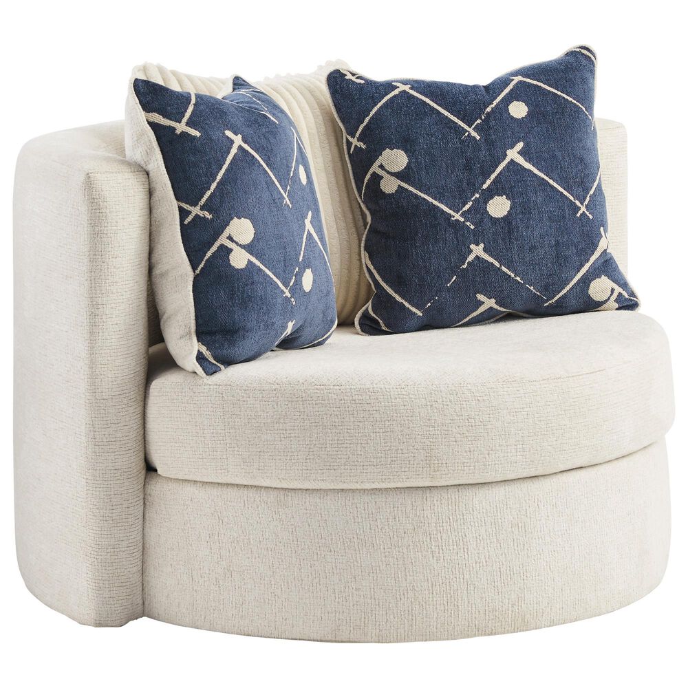 Ashley Padova Swivel Accent Chair in Ivory, , large