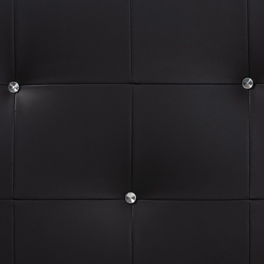 Baxton Studio Dalini King Panel Headboard in Black, , large