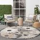 Nourison Aloha 5"3" Round Beige Indoor/Outdoor Area Rug, , large