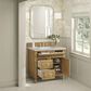James Martin Vanities Lorelai 36" Single Vanity in Light Natural Oak with 3 cm Eternal Jasmine Pearl Quartz Top, , large