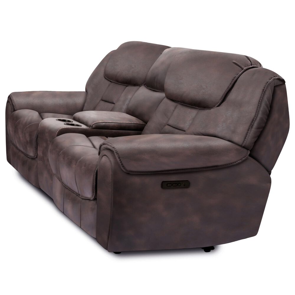 Oxford Furniture 2-Piece Power Reclining Living Room Set in Cowboy Dark Brown, , large