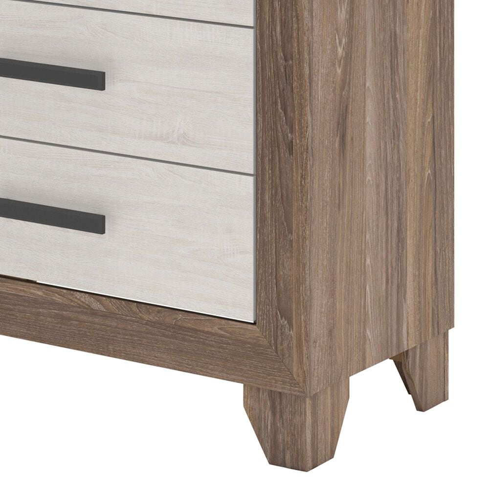 Ashley Sharnari 5-Drawer Chest in Antique White and Gray Brown, , large