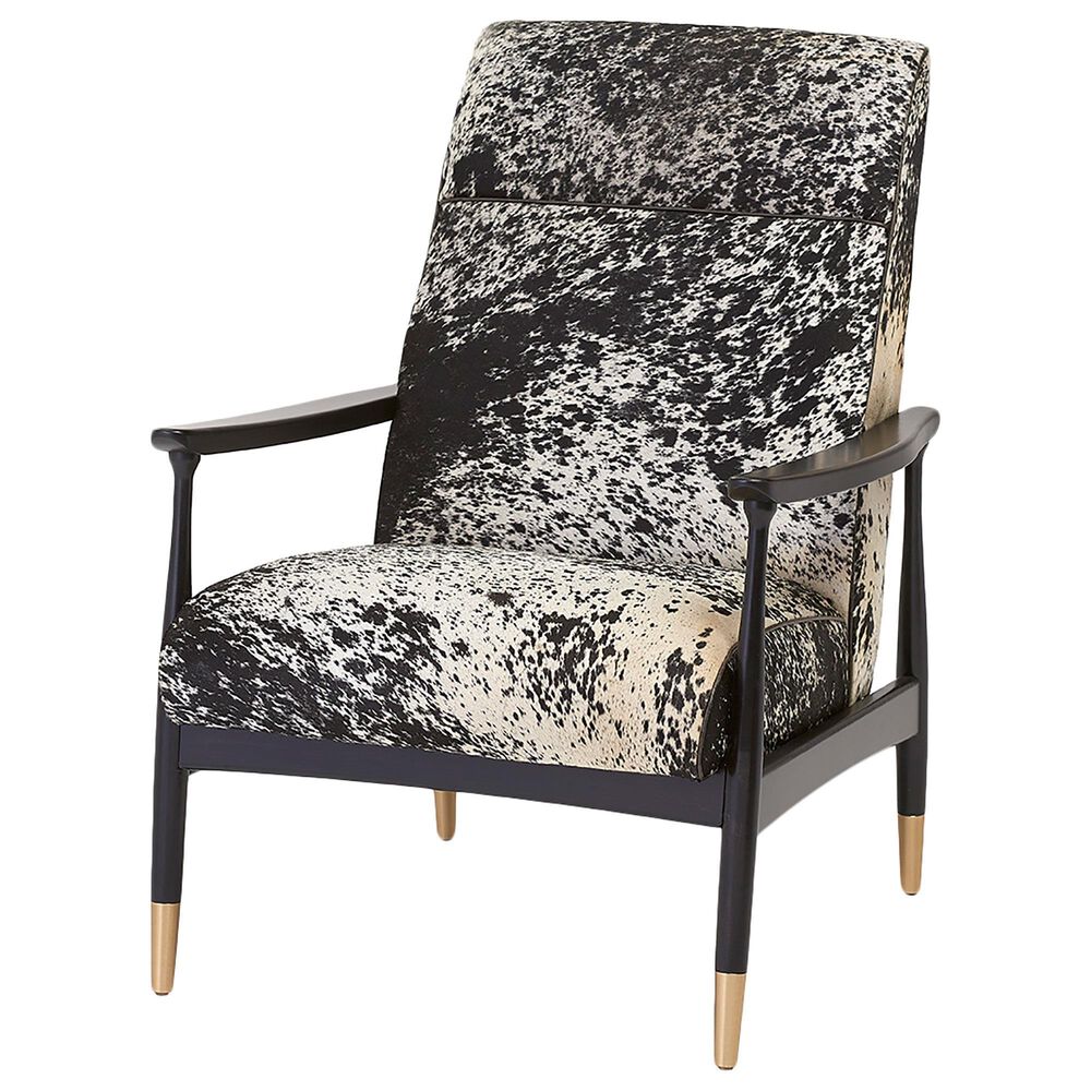 Massoud Draper Arm Chair in Salted Pepper and Capri Coal Haze, , large