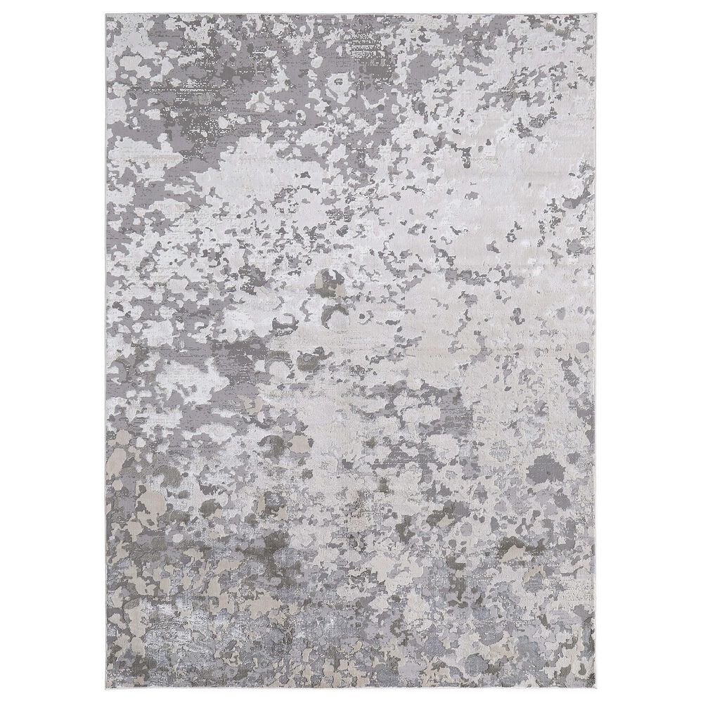 Feizy Micah 3"11" x 6" Silver and Gray Runner, , large
