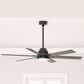 Hunter Gravity 60" Ceiling Fan with LED Light in Matte Black, , large