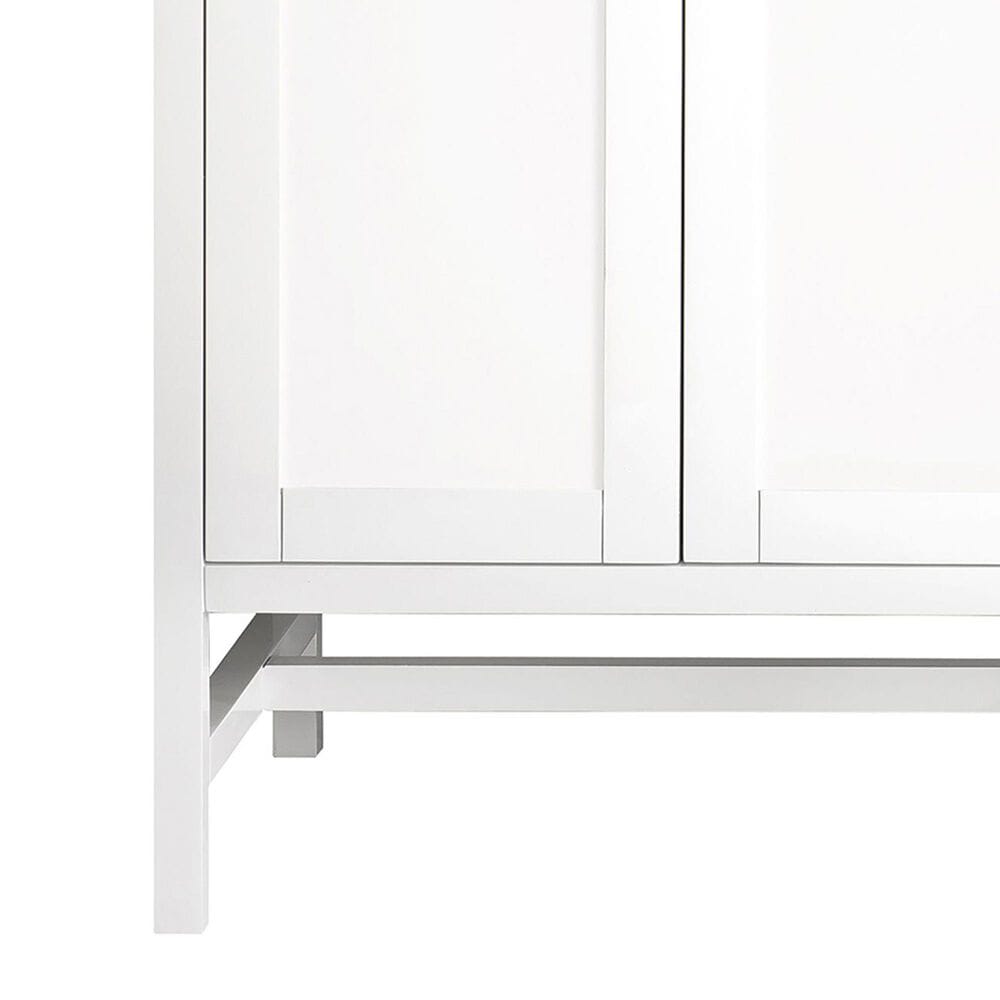 James Martin Vanities Addison 72&quot; Double Bathroom Vanity in Glossy White with 3 cm Eternal Jasmine Pearl Quartz Top and Rectangular Sinks, , large