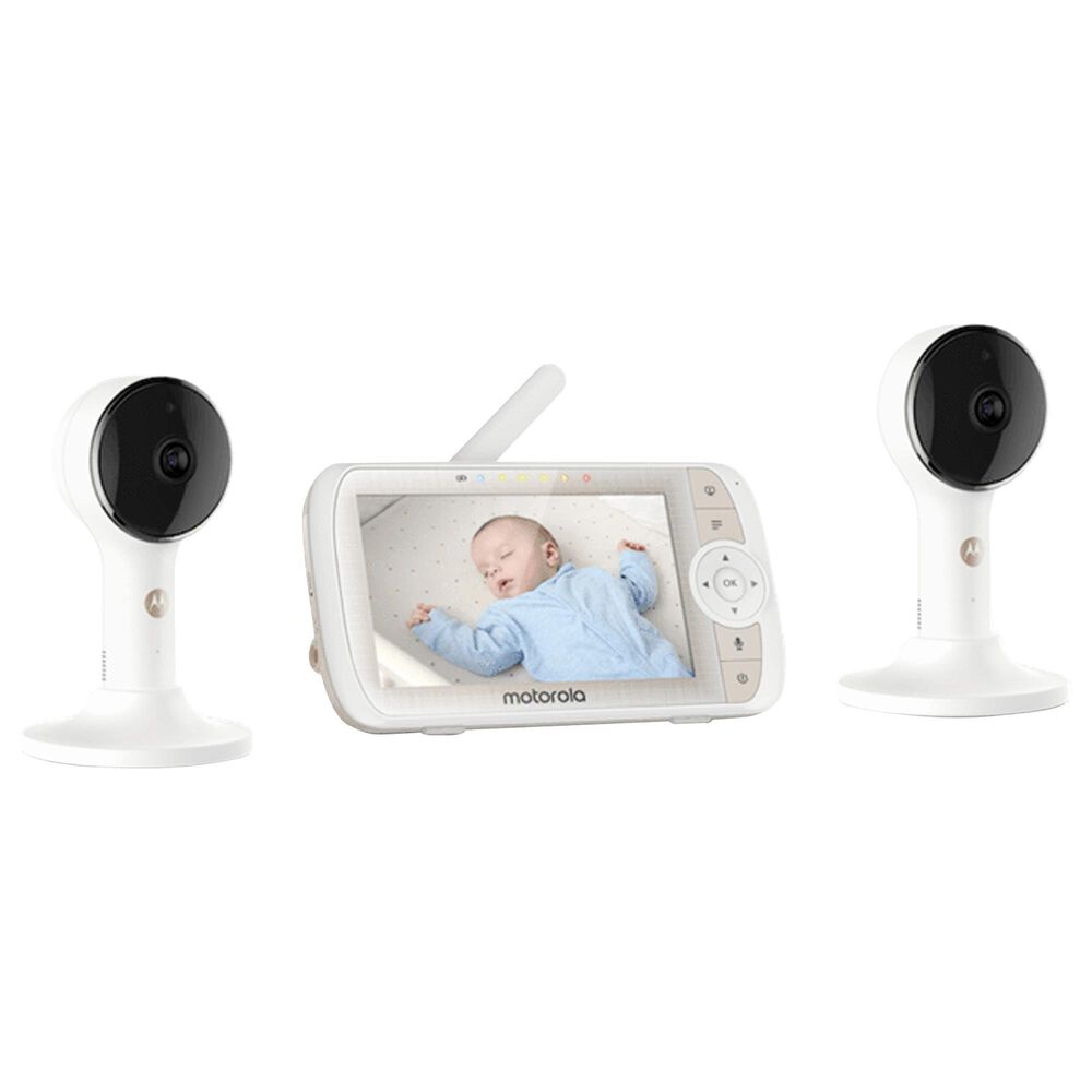 Motorola Lux65 2connect Video Baby Monitor 5 Screen With 2 Camera In White Nebraska Furniture Mart