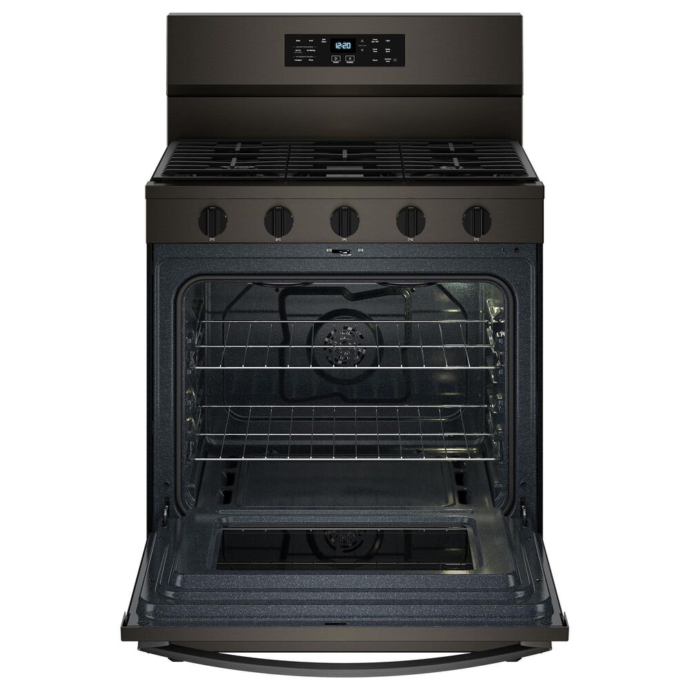 Whirlpool 5.0 Cu. Ft. Freestanding Gas Range with Air Cooking Technology in Black Stainless Steel, , large