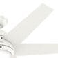 Hunter Sotto 52" Ceiling Fan with LED Lights in Fresh White, , large