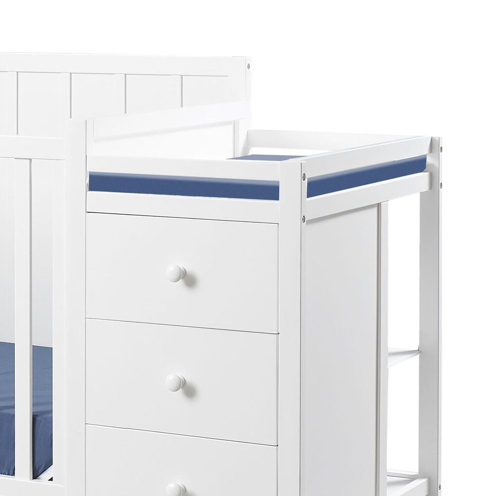 Sorelle Furniture Essex 4-In-1 Convertible Crib and Changer in White, , large