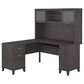 Bush Somerset 60" L-Shaped Desk with Hutch in Storm Gray, , large