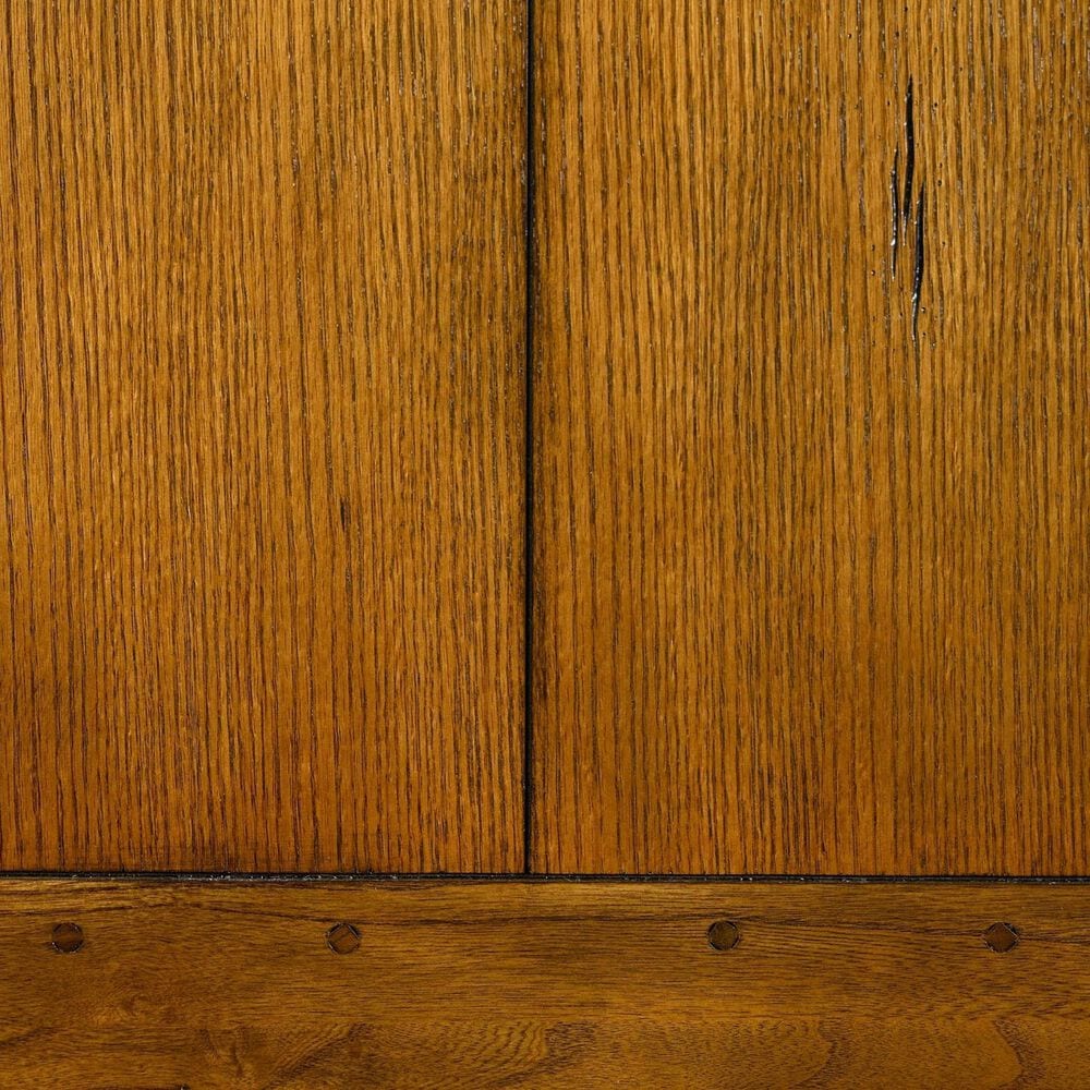 Belle Furnishings Treasures Rectangular Leg Table with 2-18&quot; Leaves in Rustic Oak - Table Only, , large