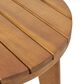 Hearth and Haven 3-Piece Outdoor Chat Set with Teak Slat-Top Side Table in White, , large