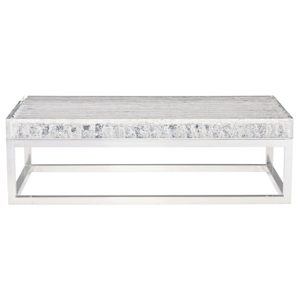 Bernhardt Arctic Rectangle Cocktail Table in Polished Stainless Steel and Acrylic, , large