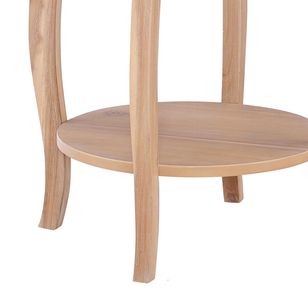 Linon Home Decor Aura Round Side Table in Natural, , large