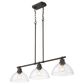 Golden Lighting Duncan 3-Light Pendant with Clear Shade in Rubbed Bronze, , large