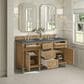 James Martin Vanities Lorelai 60" Double Vanity in Light Natural Oak with 3 cm Parisien Bleu Quartz Top, , large