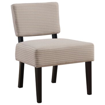 Monarch Specialties Accent Chair with Taupe Cushion in Black, , large