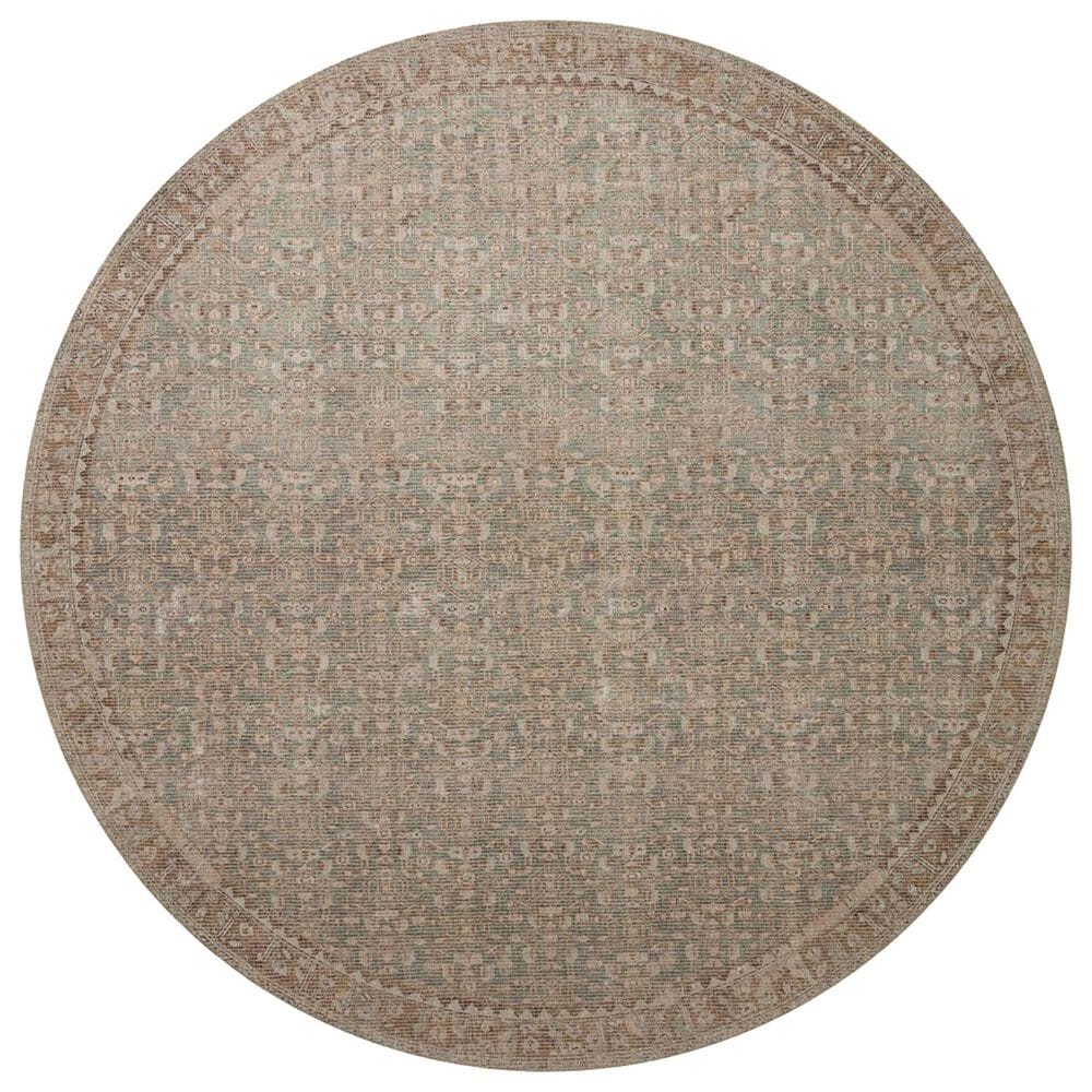 Angela Rose Aubrey 7"6" Round Sage and Bark Area Rug, , large