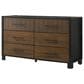 Crown Mark Nemy 5 Piece Queen LED Panel Bedroom Set in Brown, , large