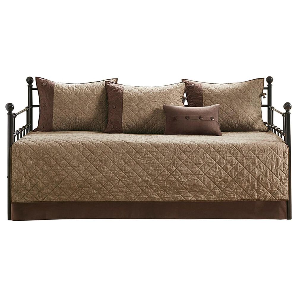 Hampton Park Boone 6-Piece Reversible Daybed Cover Set in Brown, , large