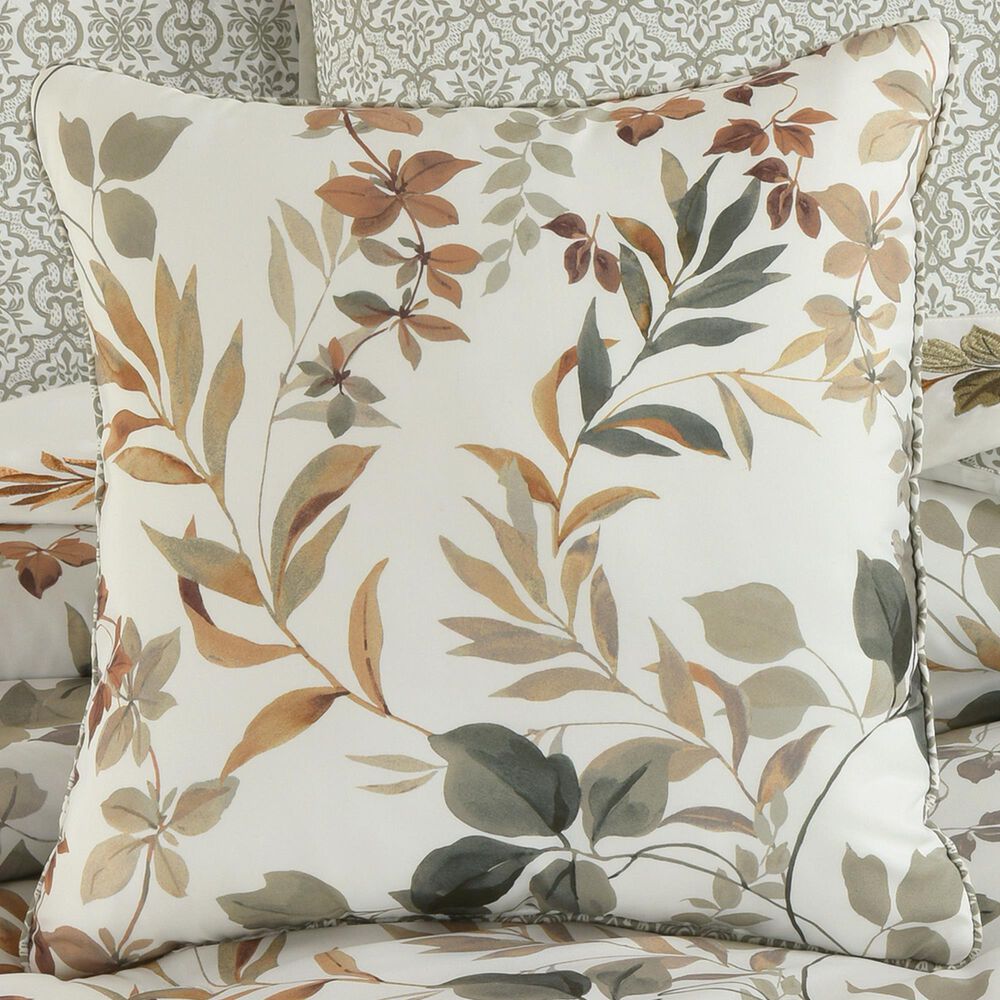 Royal Court Evergreen 16&quot; Square Throw Pillow in Sage, Green and Gold, , large