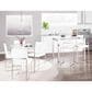 Lumisource Fuji Side Chair with White Velvet Cushion in Brushed Stainless Steel (Set of 2), , large